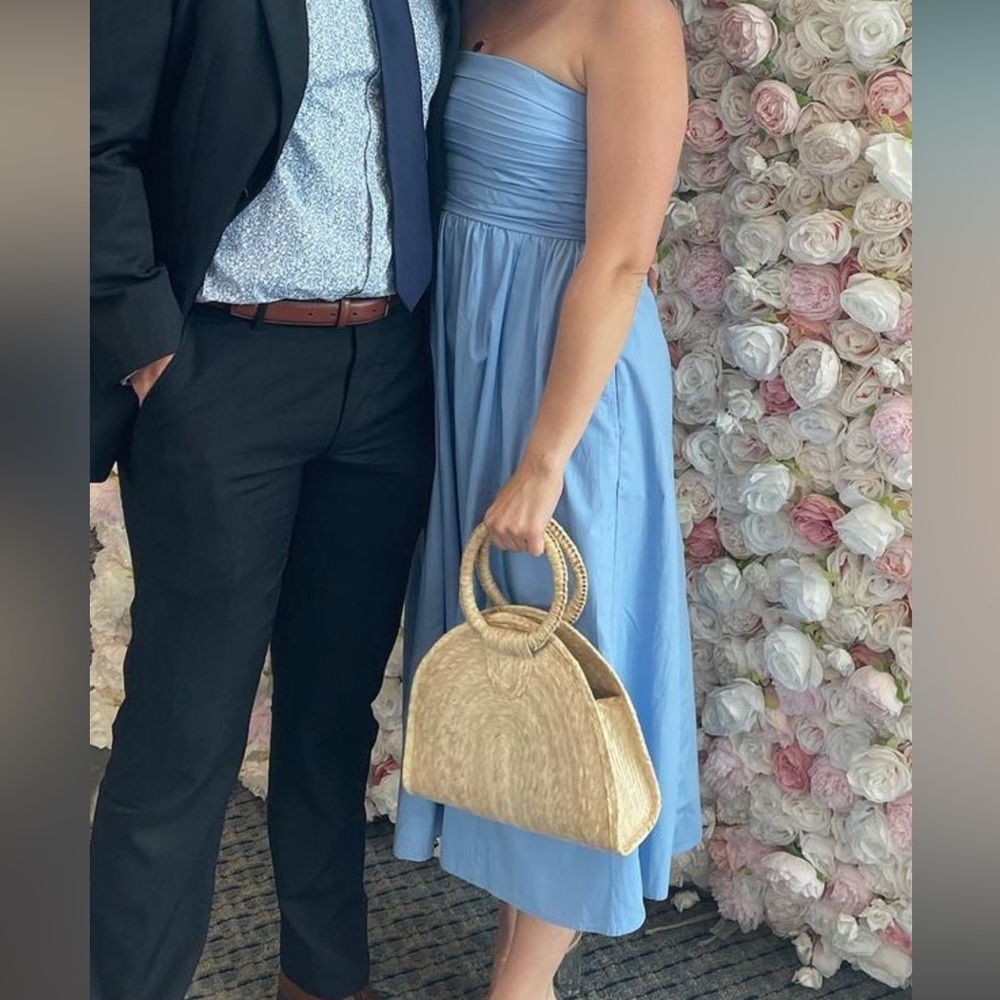 Abercrombie & Fitch Dress Poplin Strapless Midi